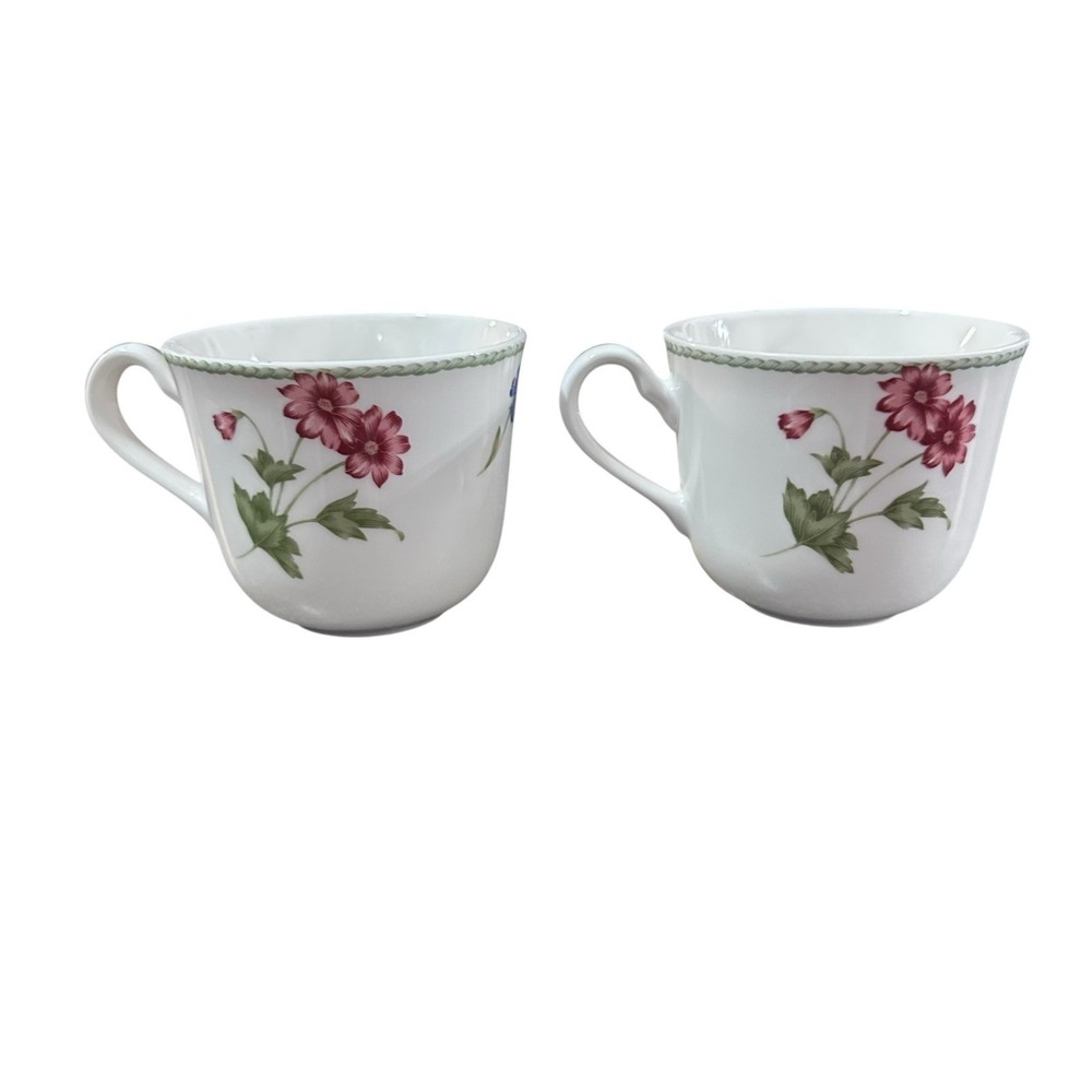 Noritake "Summer Estate" Mug Pink and Blue Floral 3.75" x 3.62" Ireland 9212 VTG - Picture 2 of 7